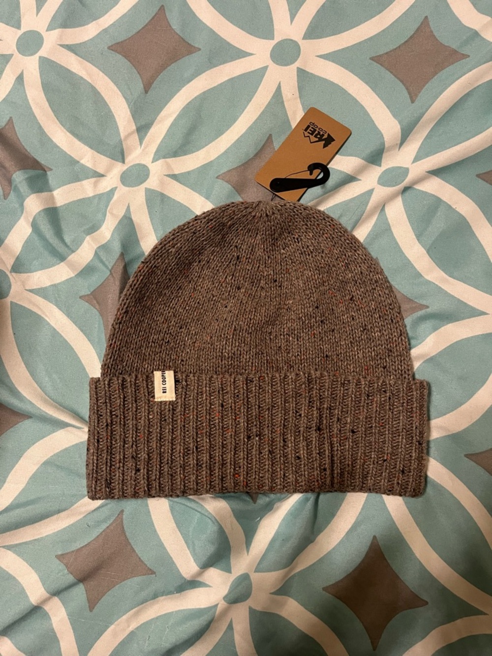 REI Brown Knit Cuffed Beanie